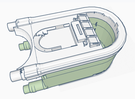 3D model of Arduino housing, shaped like  a Jukebox