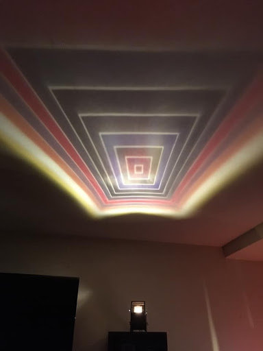 Projected image of Frank Stella's 'Concentric Square'