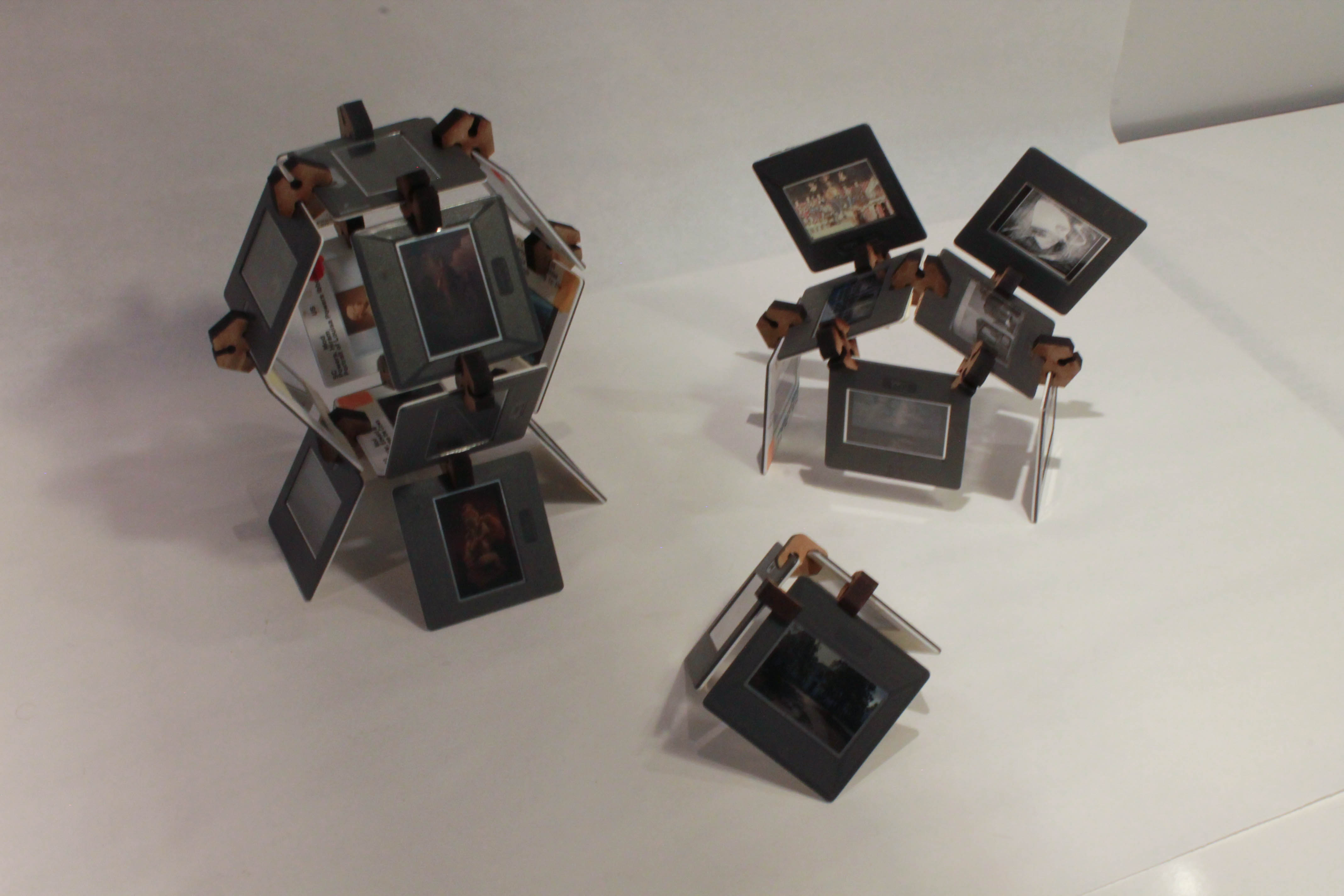 Abstract shapes made with the 35mm slide construction kit.